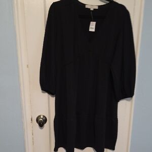 LOFT Black Long Sleeve Dress